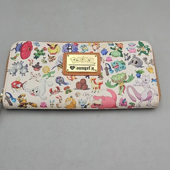 Loungefly Pokemon 151 Zip Wallet Rare ! Loungefly Rare Pokemon Wallet Flawed - Picture 1 of 11